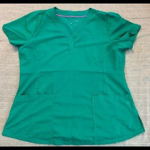 Healing hands hunter green scrub top